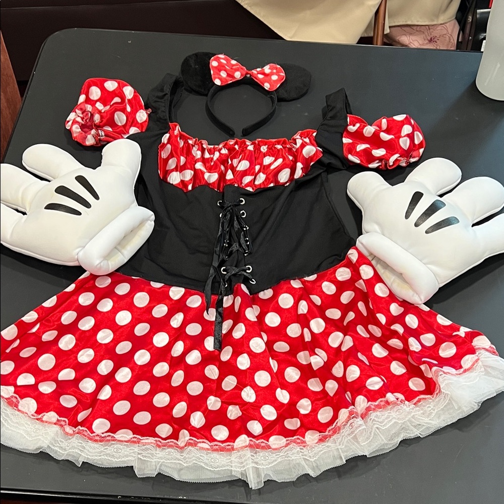 Adult Minnie Mouse Costume, with hands.